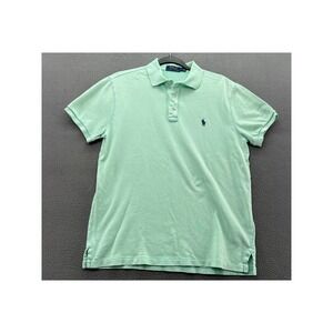 Polo Ralph Lauren Shirt Mens Mint Green Short Sleeve Pony Logo Polo Size M